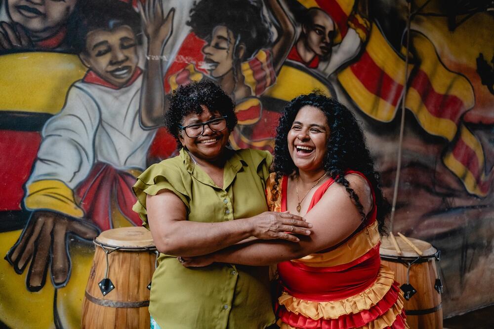 Lorena Medina y su madre.