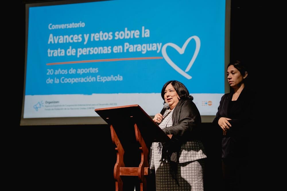 Teresa Martínez, Coordinadora del Programa Nacional de Prevención, Combate y Atención a Víctimas de la Trata de Personas ©UNFPA Paraguay/Mario Achucarro