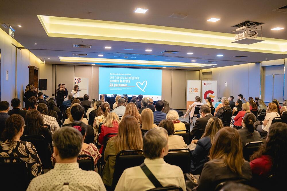 Público durante el seminario internacional sobre trata de personas.