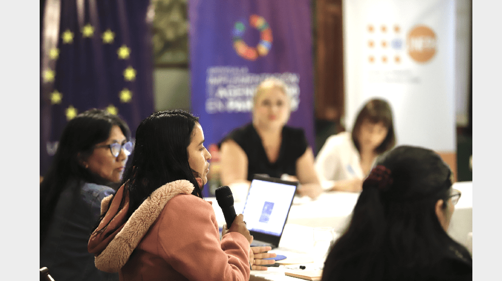En un encuentro enmarcado en las actividades por el 25 de noviembre, mujeres indígenas comparten un espacio de análisis.